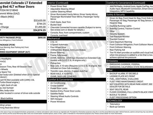 Used 2022 Chevrolet Colorado LT w/ Fleet Safety Package image 27