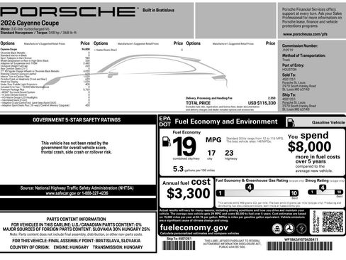 Certified 2026 Porsche Cayenne Coupe AWD/4WD image 52