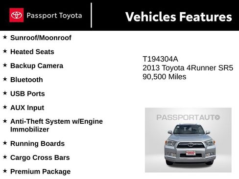 Used 2013 Toyota 4Runner SR5 w/ Premium Pkg AWD/4WD image 10
