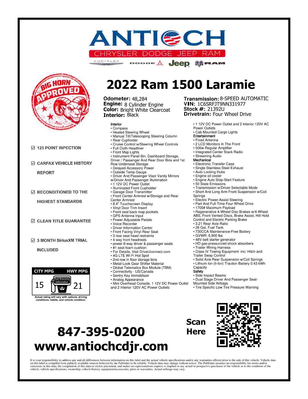 Used 2022 RAM 1500 Laramie AWD/4WD image 3