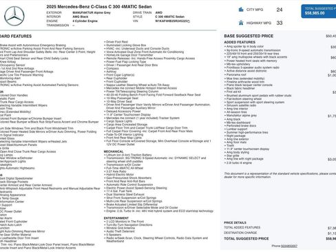 Used 2025 Mercedes-Benz C 300 4MATIC Sedan image 5