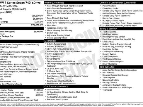 Used 2021 BMW 740i xDrive 740i xDrive w/ Premium Package image 12