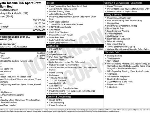Certified 2020 Toyota Tacoma TRD Sport AWD/4WD image 31