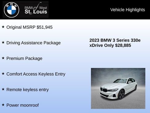 Used 2023 BMW 330e xDrive w/ Premium Package AWD/4WD image 8