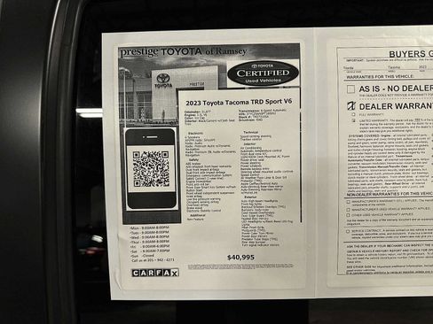 Used 2023 Toyota Tacoma TRD Sport AWD/4WD image 13