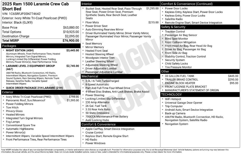 Used 2025 RAM 1500 Laramie w/ Night Edition AWD/4WD image 9