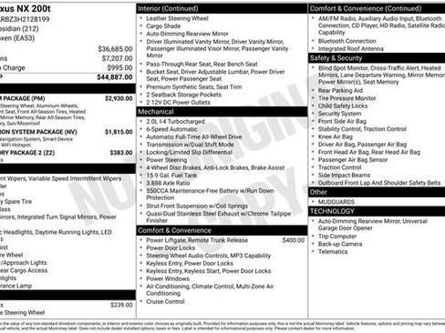 Used 2017 Lexus NX 200t AWD w/ Premium Package image 2