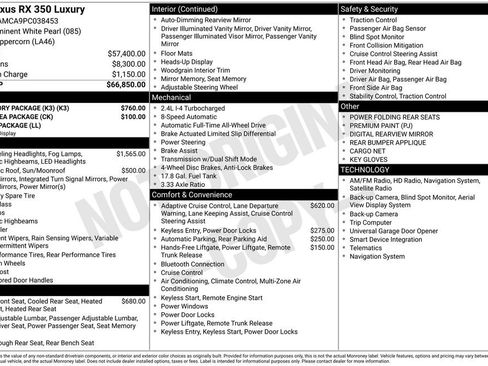 Used 2023 Lexus RX 350 AWD w/ Accessory Package (K3) image 10
