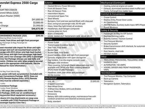 New 2025 Chevrolet Express 2500 w/ Driver Convenience Package image 6