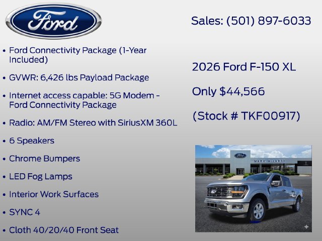 New 2026 Ford F150 XL w/ Equipment Group 103A High RWD image 12