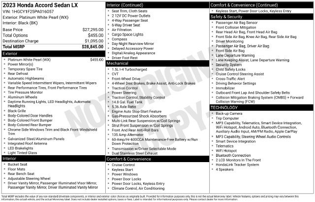 Used 2023 Honda Accord LX image 27