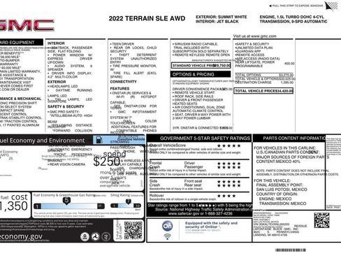 Used 2022 GMC Terrain SLE w/ Driver Convenience Package AWD/4WD image 10