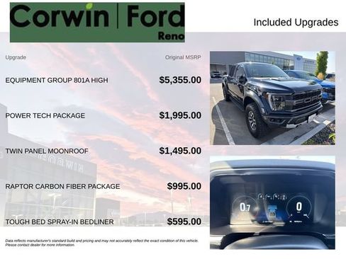 Used 2021 Ford F150 Raptor w/ Equipment Group 801A High AWD/4WD image 3