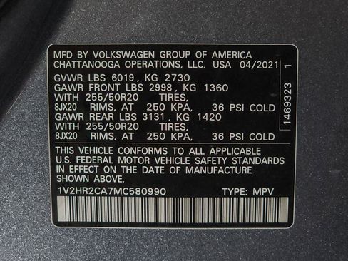 Used 2021 Volkswagen Atlas SE image 61