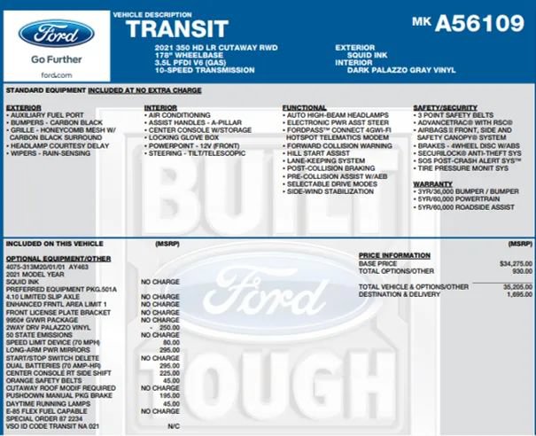 Used 2021 Ford Transit 350 DRW RWD image 2