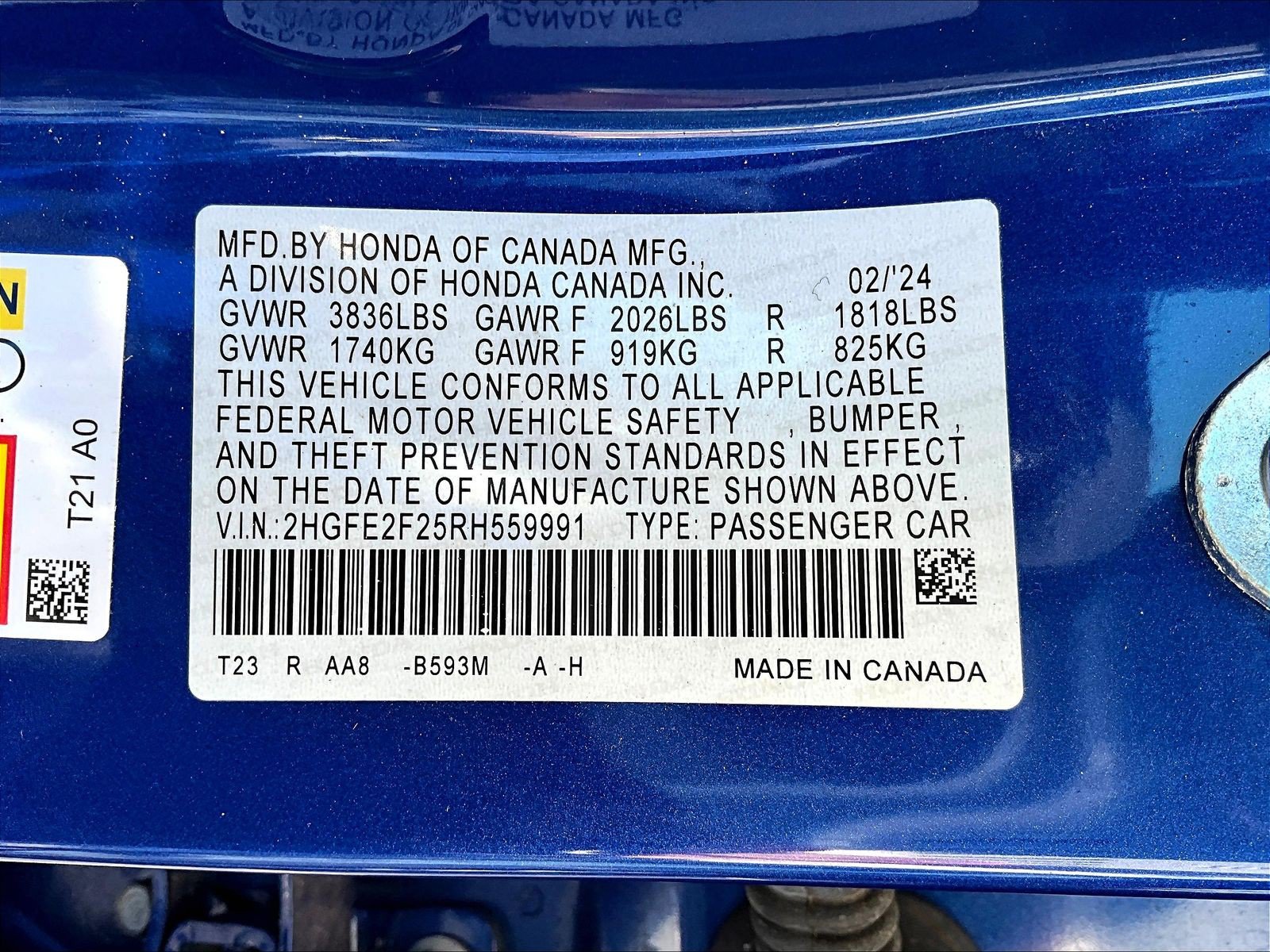 Used 2024 Honda Civic LX image 18
