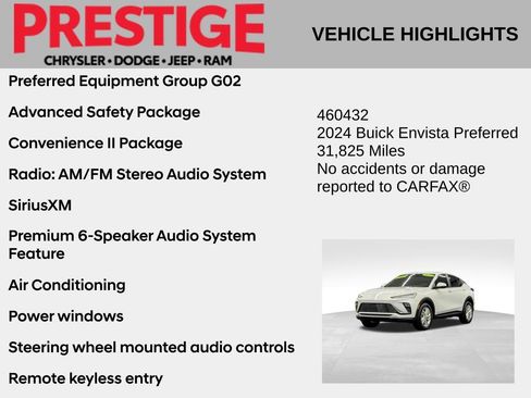 Used 2024 Buick Envista Preferred w/ Convenience II Package FWD image 2