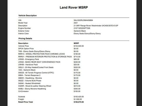 Used 2021 Land Rover Range Rover Westminster Edition AWD/4WD image 3