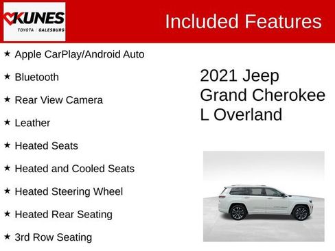 Used 2021 Jeep Grand Cherokee L Overland w/ Luxury Tech Group IV image 2