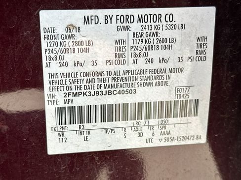 Used 2018 Ford Edge SEL w/ Equipment Group 201A FWD image 30