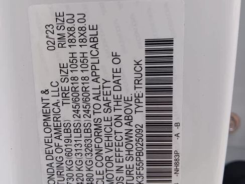 Used 2023 Honda Ridgeline RTL image 33