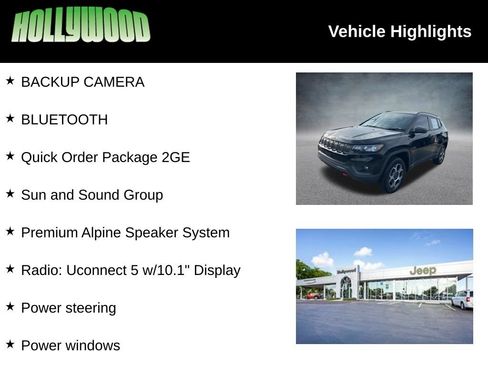 Certified 2022 Jeep Compass Trailhawk w/ Sun and Sound Group AWD/4WD image 3