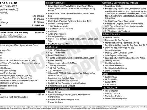 Certified 2022 Kia K5 GT-Line w/ GT-Line FWD Premium Package image 15