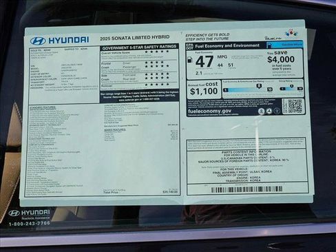 New 2025 Hyundai Sonata Limited image 16