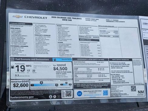 New 2026 Chevrolet Colorado Trail Boss w/ LPO, Hood Decal Package AWD/4WD image 18