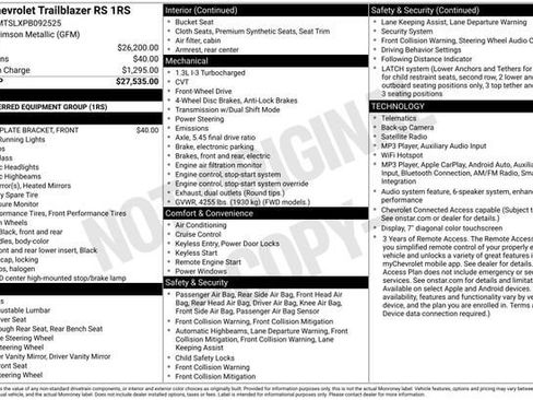 Used 2023 Chevrolet TrailBlazer RS FWD image 3