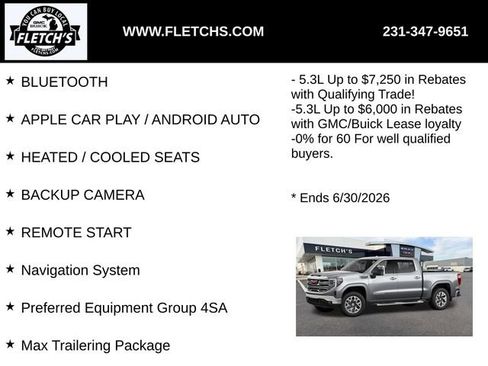 New 2026 GMC Sierra 1500 SLT w/ SLT Premium Plus Package AWD/4WD image 2