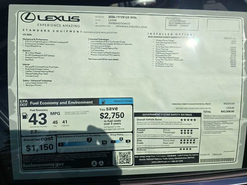 New 2026 Lexus UX 300h FWD image 10