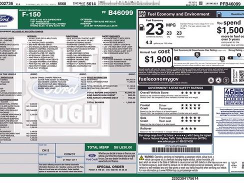 Used 2023 Ford F150 King Ranch w/ Equipment Group 601A High AWD/4WD image 21
