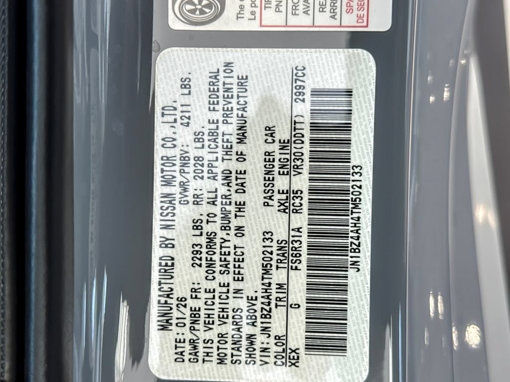 New 2026 Nissan Z Sport w/ Floor Mat Package RWD image 25