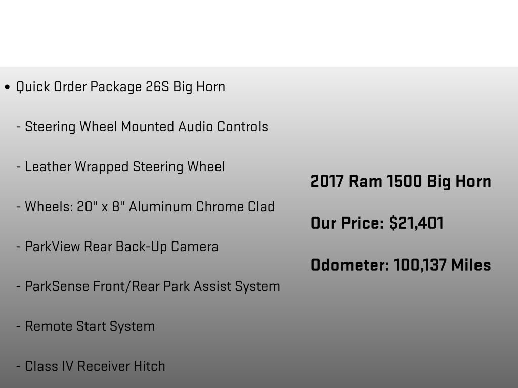 Used 2017 RAM 1500 Big Horn AWD/4WD image 24