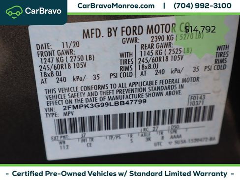 Used 2020 Ford Edge SE w/ Cargo Accessory Package FWD image 38