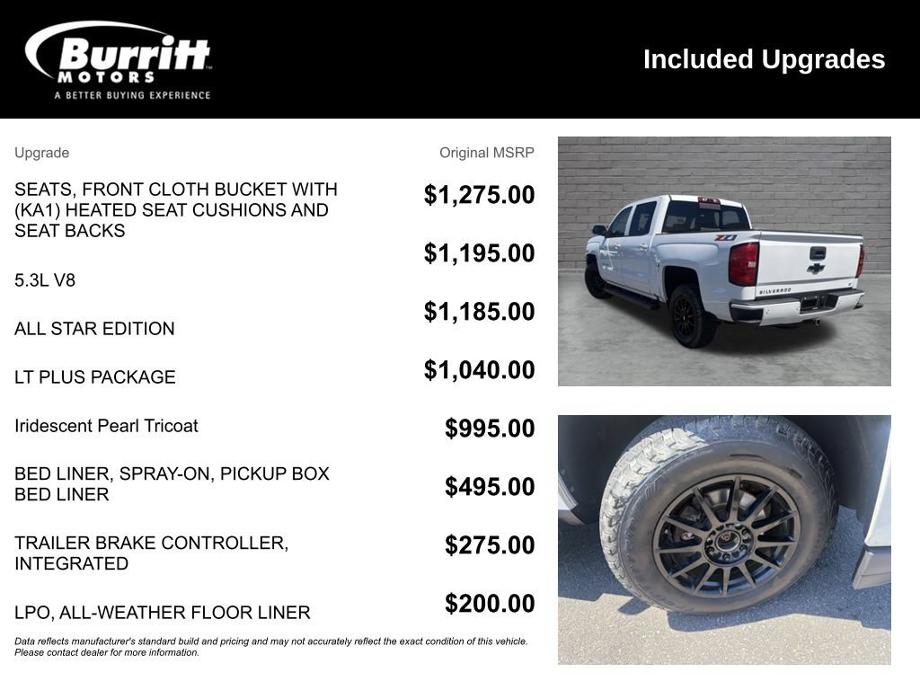 Used 2018 Chevrolet Silverado 1500 LT w/ All Star Edition AWD/4WD image 3