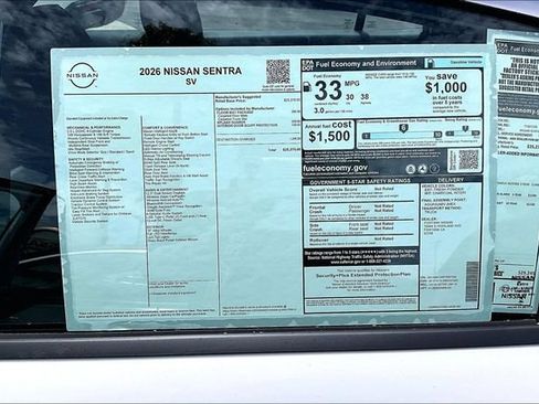 New 2026 Nissan Sentra SV w/ Floor Mat Package FWD image 12