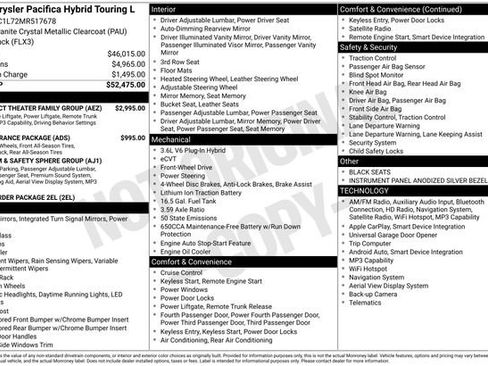 Used 2021 Chrysler Pacifica Touring-L w/ Uconnect Theater Family Group image 35