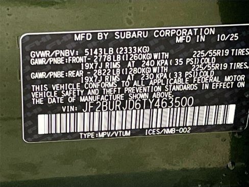 New 2026 Subaru Outback Touring XT image 35