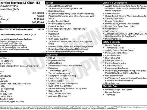 Certified 2019 Chevrolet Traverse LT image 11