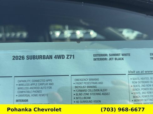 New 2026 Chevrolet Suburban Z71 w/ Comfort Package AWD/4WD image 32