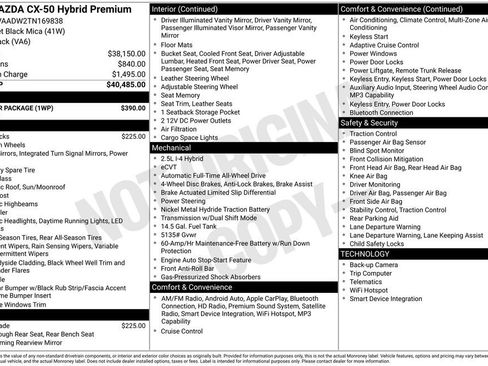 New 2026 MAZDA CX-50 AWD 2.5 Hybrid w/ Weather Package image 37