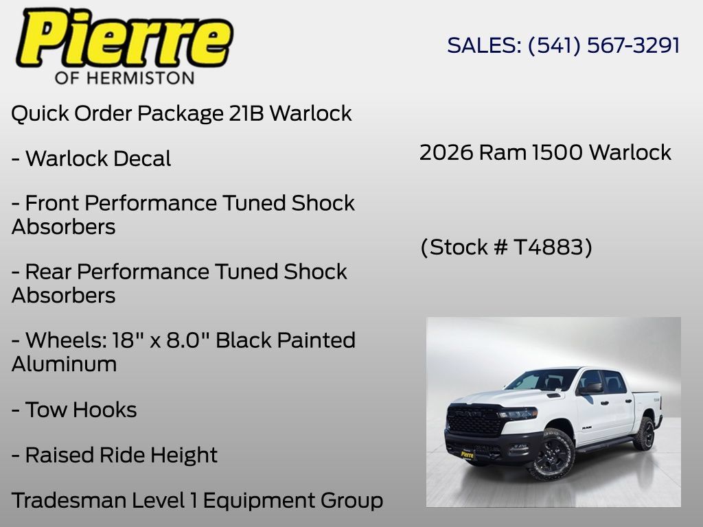 New 2026 RAM 1500 Warlock AWD/4WD image 12