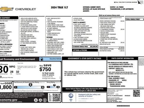 Used 2024 Chevrolet Trax LT w/ Driver Confidence Package FWD image 18