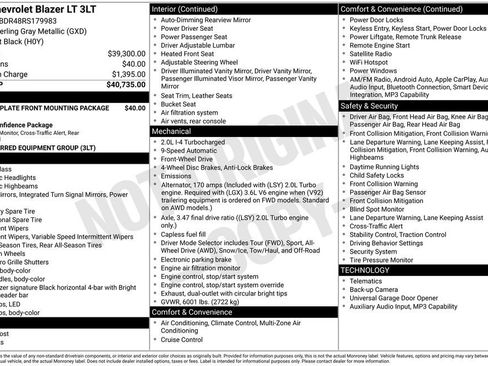 Certified 2024 Chevrolet Blazer LT FWD image 2