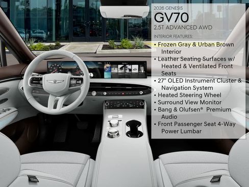 New 2026 Genesis GV70 2.5T Advanced AWD/4WD image 17