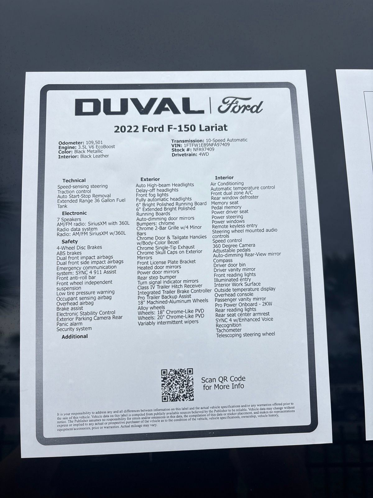 Used 2022 Ford F150 Lariat AWD/4WD image 13