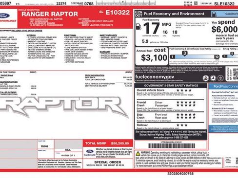 Used 2025 Ford Ranger Raptor AWD/4WD image 2
