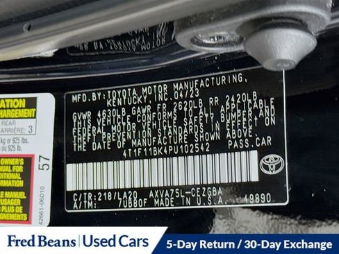 Used 2023 Toyota Camry XLE w/ Navigation Package image 34